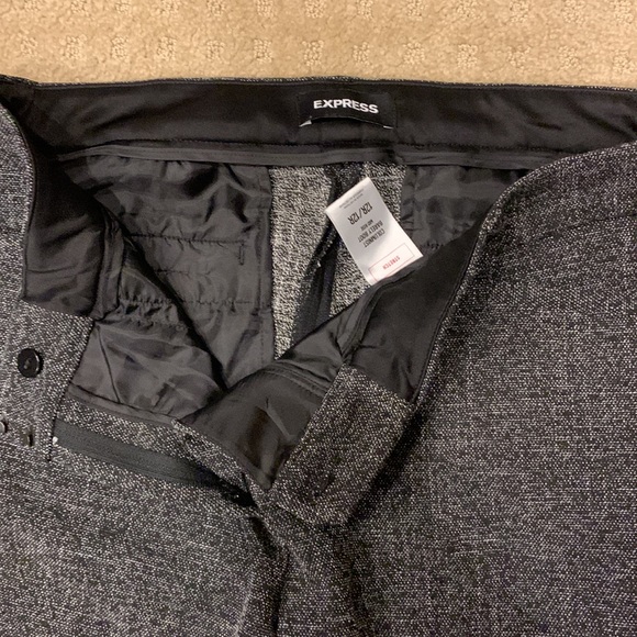 Express Columnist barely boot mid rise stretch trousers, size 12R, black/white - Picture 3 of 6